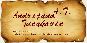 Andrijana Tucaković vizit kartica
